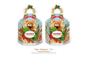Продукция комбината Покровский - Навагодні баўл "Кошык" &mdash; 2 кг (мікрагафракартон)