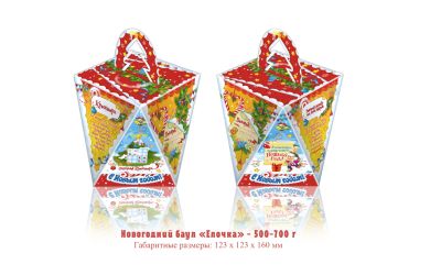 Продукция комбината Покровский - Навагодні баўл "Ялінка" 0,5-0,7 кг (кардон)