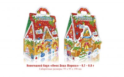 Продукция комбината Покровский - Новогодний баул «Офис Деда Мороза» 0,7-0,8 кг (картон)