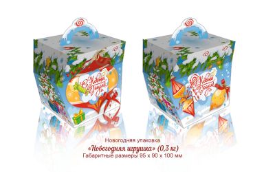 Продукция комбината Покровский - НАВАГОДНІ БАЎЛ "НАВАГОДНЯЯ ЦАЦКА" (КАРДОН) - 0,3 КГ. ЦАНА БЕЗ ПДВ - 0,63 РУБ.