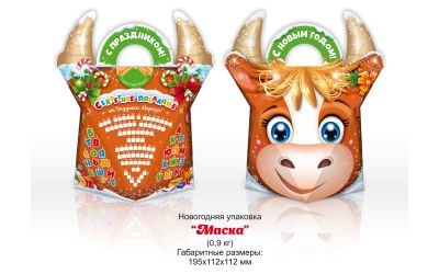 Продукция комбината Покровский - НАВАГОДНІ БАЎЛ &laquo;МАСКА&raquo; (КАРДОН) &ndash; 0,9 КГ. ЦАНА БЕЗ ПДВ &ndash; 0,50 КАП.