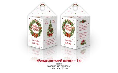 Продукция комбината Покровский - Навагодні баул "Калядны ВЯНОК" (КАРДОН) - 1 КГ.