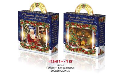 Продукция комбината Покровский - Навагодні баул "САНТА" (КАРДОН) - 1 КГ.