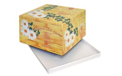 Продукция комбината Покровский - Упаковка для торта Ромашки